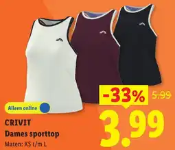 Lidl Crivit Dames sporttop aanbieding