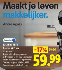 Lidl Silvercrest Glazen airfryer aanbieding