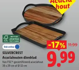 Lidl Silvercrest Acaciahouten dienblad aanbieding