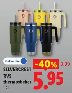 Lidl Silvercrest RVS thermosbeker aanbieding