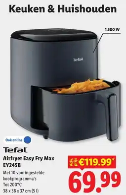 Lidl Tefal Airfryer Easy Fry Max aanbieding