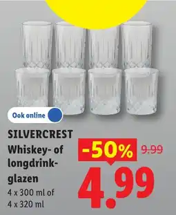 Lidl Silvercrest Whiskey- of longdrink-glazen aanbieding