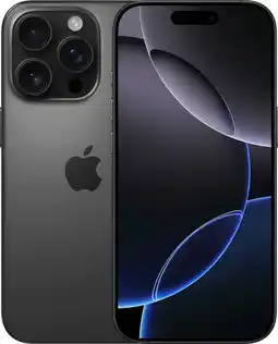 Coolblue Refurbished iPhone 16 Pro 128GB Black Titanium (Zo goed als nieuw) aanbieding