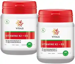 De Online Drogist Vitals Vitamine K2 + D3 Softgels Duoverpakking aanbieding