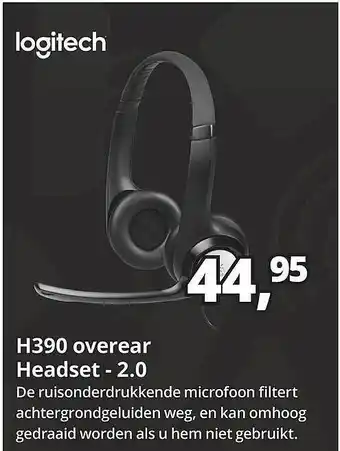 Paradigit Logitech H390 Overear Headset - 2.0 aanbieding