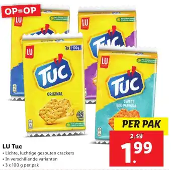 Lidl LU Tuc 3x100g aanbieding