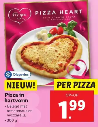 Lidl Pizza in hartvorm 300g aanbieding