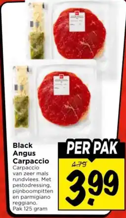 Vomar Voordeelmarkt Black Angus Carpaccio aanbieding