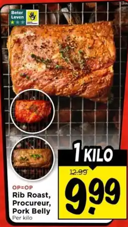Vomar Voordeelmarkt Rib Roast, Procureur, Pork Belly aanbieding