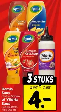 Vomar Voordeelmarkt Remia Saus of Yildriz Saus aanbieding