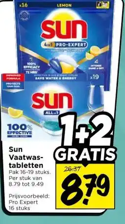 Vomar Voordeelmarkt Sun Vaatwas tabletten aanbieding