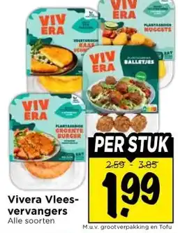 Vomar Voordeelmarkt Vivera Vlees- vervangers aanbieding