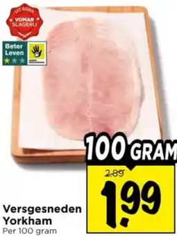 Vomar Voordeelmarkt Versgesneden Yorkham aanbieding