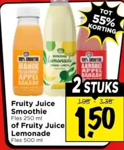 Vomar Voordeelmarkt Fruity Juice Smoothie of Fruity Juice Lemonade aanbieding