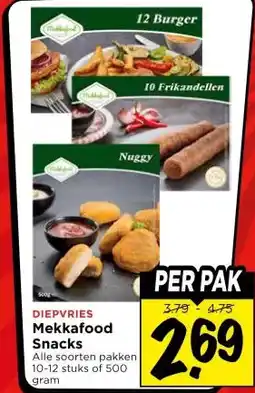 Vomar Voordeelmarkt DIEPVRIES Mekkafood Snacks aanbieding