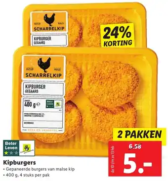 Lidl Kipburgers 400g aanbieding