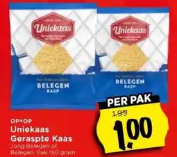 Vomar Voordeelmarkt Uniekaas Geraspte Kaas aanbieding