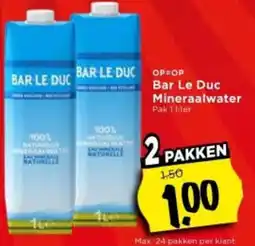Vomar Voordeelmarkt Bar Le Duc Mineraalwater aanbieding