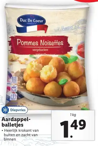 Lidl Aardappel- balletjes 1kg aanbieding