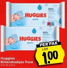 Vomar Voordeelmarkt Huggies Billendoekjes Pure aanbieding