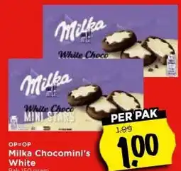 Vomar Voordeelmarkt Milka Chocomini's White aanbieding