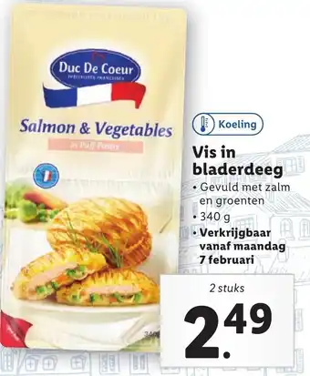 Lidl Vis in bladerdeeg 340g aanbieding