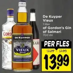 Vomar Voordeelmarkt De Kuyper Vieux of Gordon's Gin of Salmari aanbieding