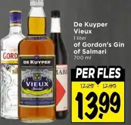Vomar Voordeelmarkt De Kuyper Vieux of Gordon's Gin of Salmari aanbieding