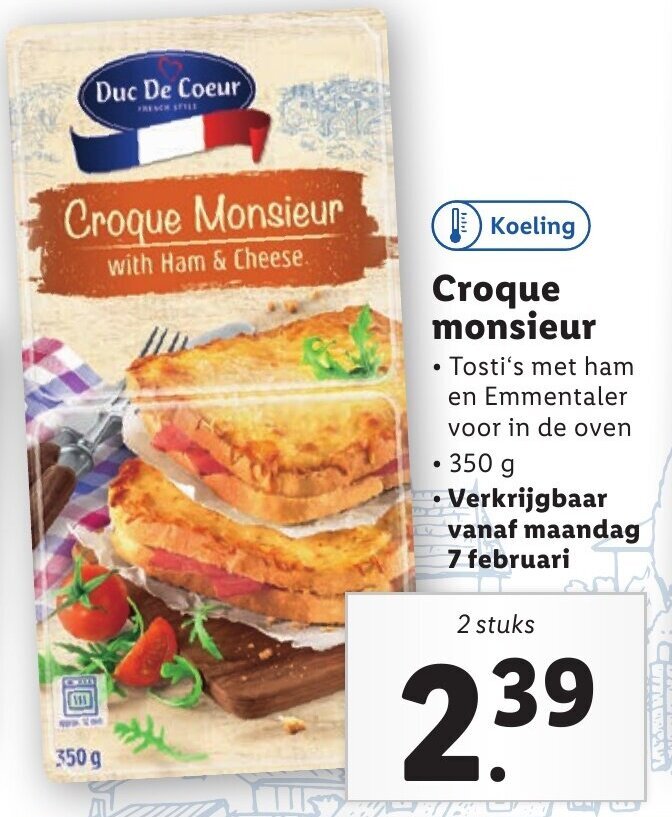 Croque Monsieur G Aanbieding Bij Lidl