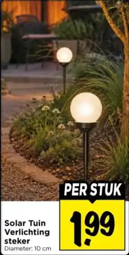 Vomar Voordeelmarkt Solar Tuin Verlichting steker aanbieding