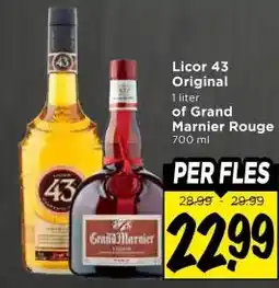 Vomar Voordeelmarkt Licor 43 Original of Grand Marnier Rouge aanbieding