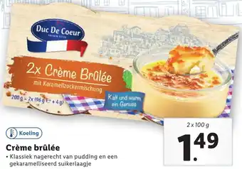 Lidl Creme brulee 2x100g aanbieding