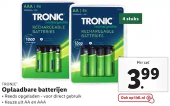 Lidl Oplaadbare batterijen aanbieding