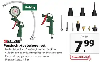 Lidl Perslucht-toebehorenset aanbieding