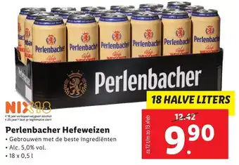 Lidl Perlenbacher Hefeweizen 18x0.5L aanbieding