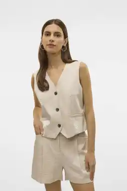 Wehkamp VERO MODA gilet ecru aanbieding
