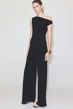 Wehkamp Mango viscose jumpsuit - zwart aanbieding