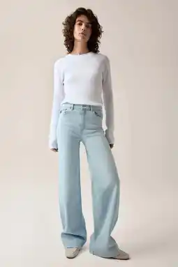 Wehkamp Lois Palazzo highwaist wide leg jeans light blue denim aanbieding