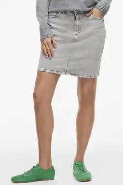 Wehkamp VILA denim spijkerrok lichtgrijs aanbieding