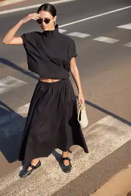 Wehkamp Shoeby maxi rok zwart aanbieding