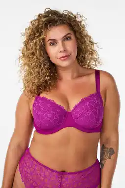 Wehkamp Zizzi voorgevormde beugel-bh Plus Size - fuchsia aanbieding