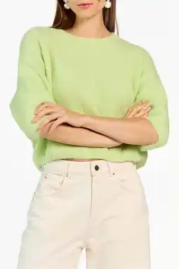 Wehkamp Aaiko pullover met wol groen gebreid aanbieding