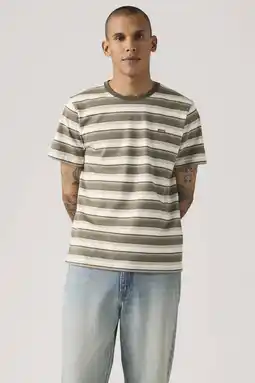Wehkamp Levi's regular T-shirt kaki aanbieding