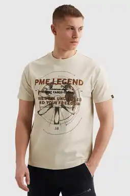 Wehkamp PME Legend regular T-shirt ecru aanbieding