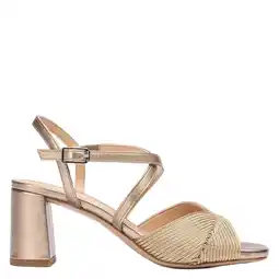 Wehkamp Unisa Maxin_Sou leren sandalettes brons aanbieding
