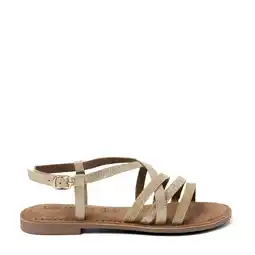 Wehkamp Lazamani leren sandalen goud aanbieding