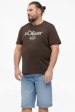 Wehkamp s.Oliver Big Size regular T-shirt bruin aanbieding