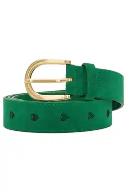 Wehkamp Fabienne Chapot suède riem Cut it Out Heart groen aanbieding