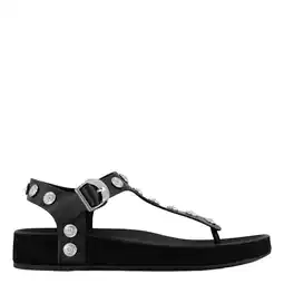 Wehkamp Graceland leren sandalen zwart aanbieding