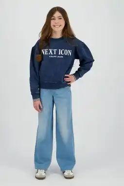 Wehkamp Vingino highwaist wide leg jeans light blue denim aanbieding
